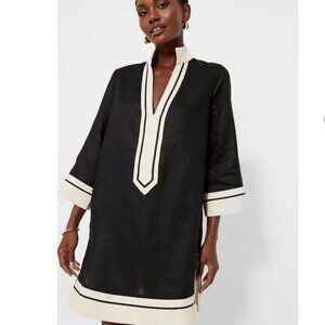 Tuckernuck Collins Black & Tan  Linen Dress NWT Size Small